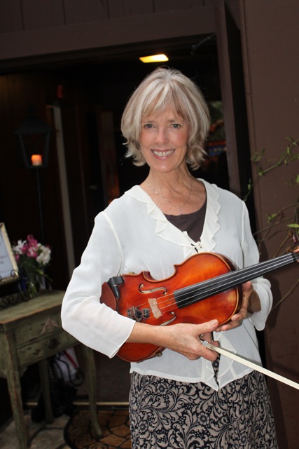 Me with my violin. I had just played at a wedding with my husband, Jeff.