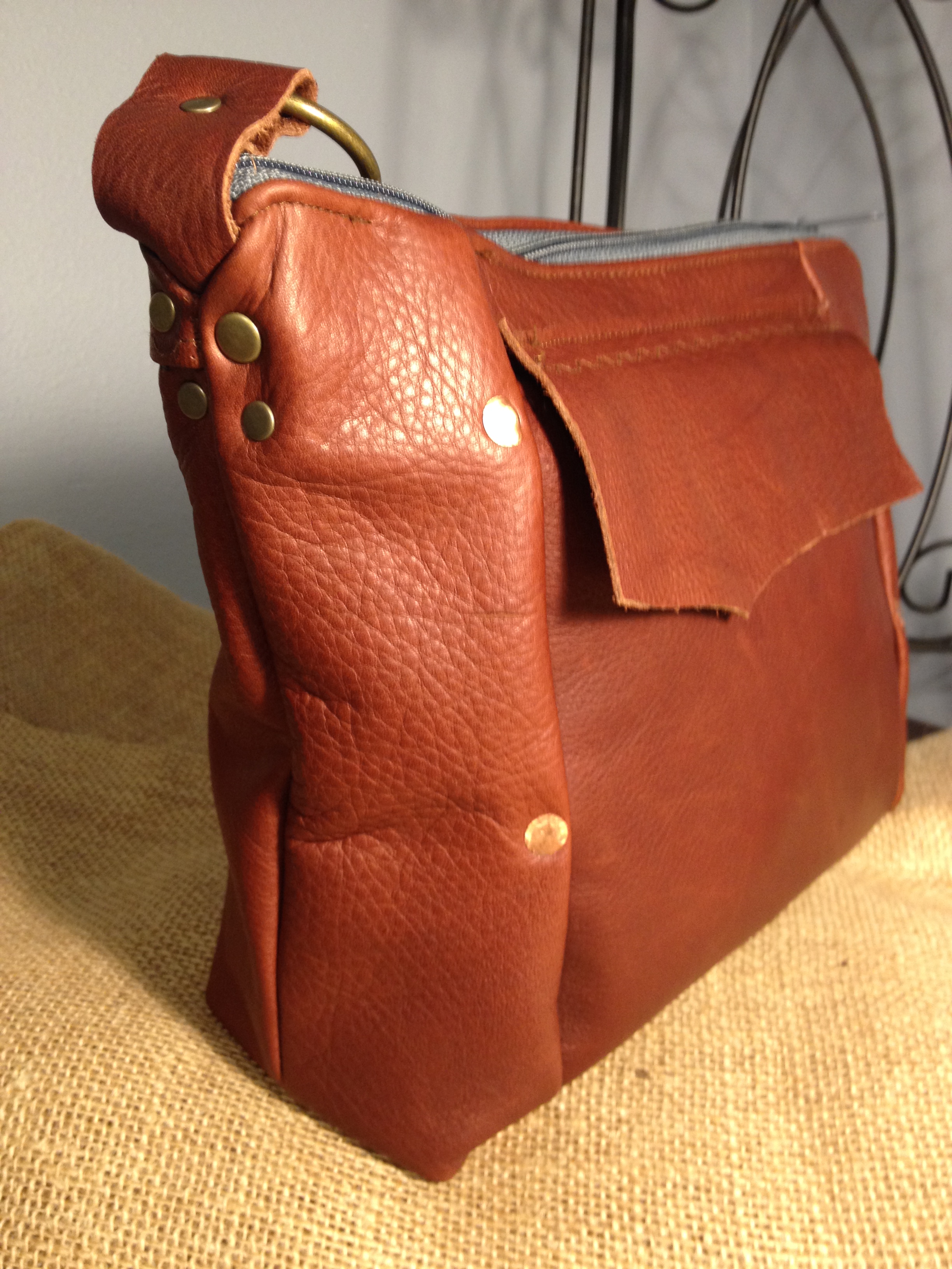 Burnt Sugar Brown Leather Shoulder Bag | Fiddlebug Bags